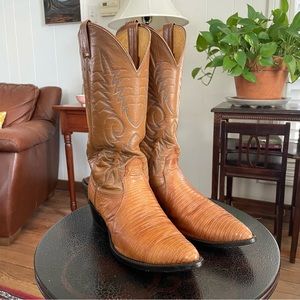 Nocona Teju Lizard Western Boots men’s size 10B